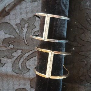 2 pack Silver & Gold Bangle